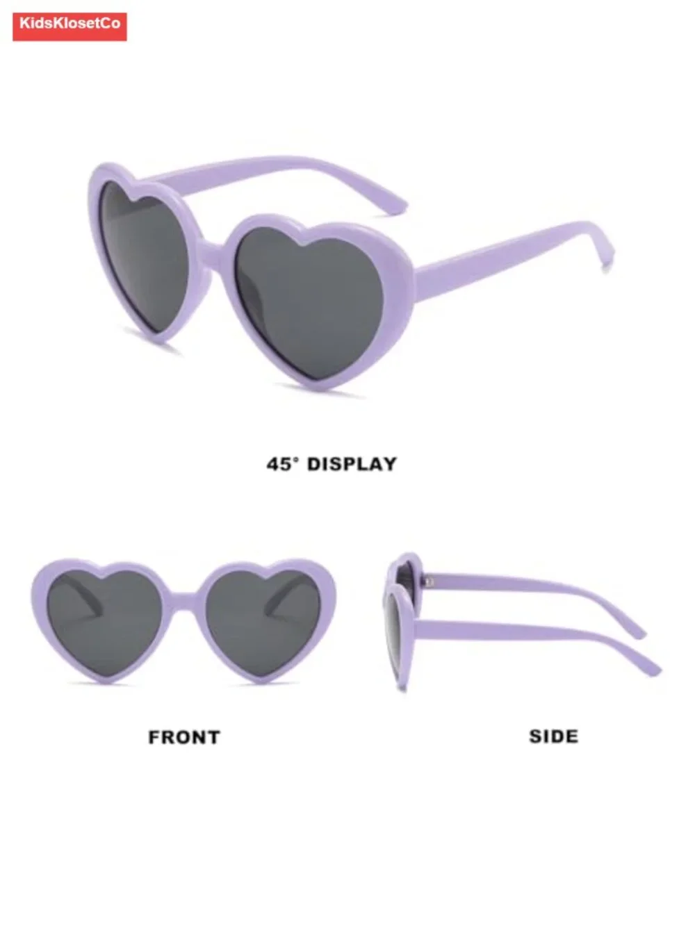 Purple Heart Polarized Kids Sunglasses UV400 Protection